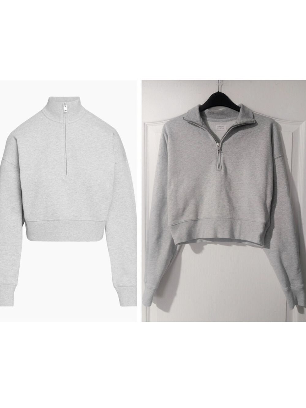 Aritzia Community | Half-zip Mock-neck Sweatshirt In Grey